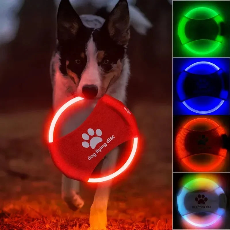 Flying Discs Dog Toy GLOW IN THE DARK LED