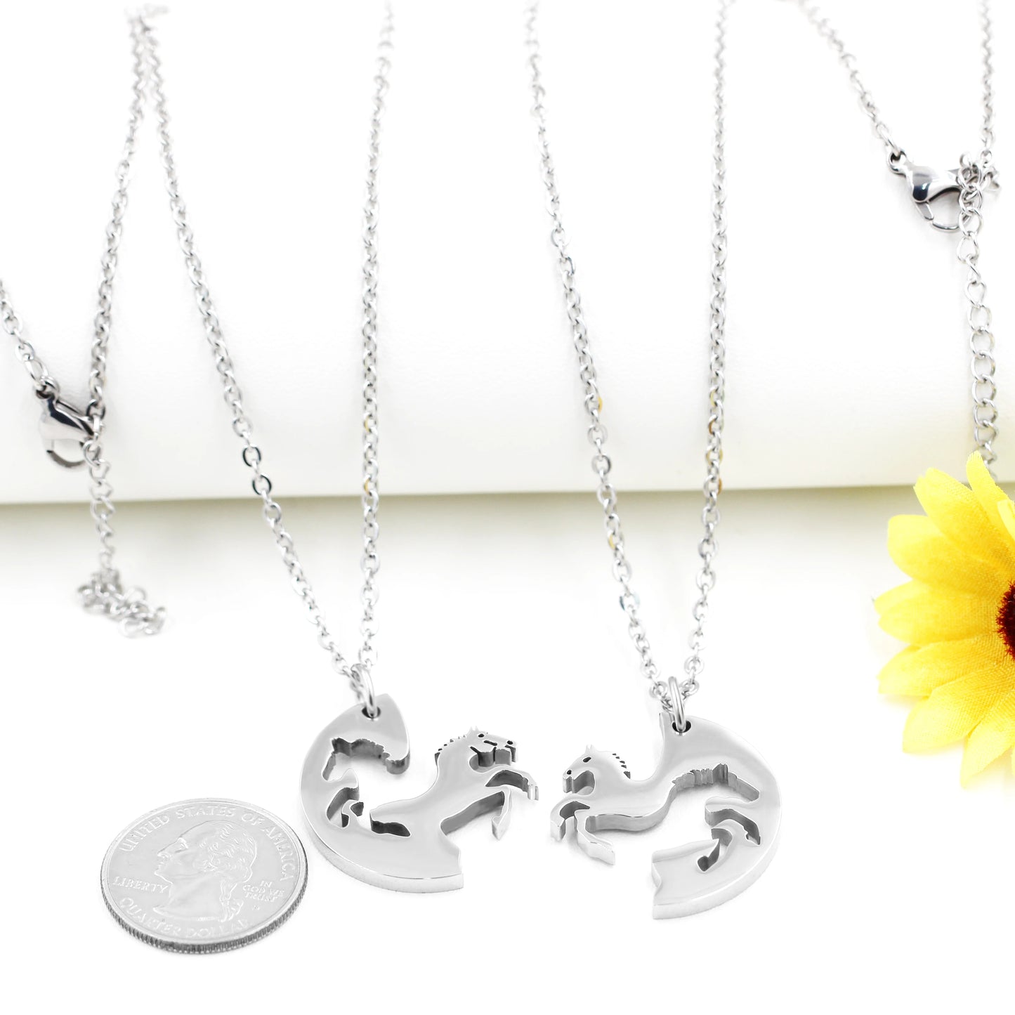 Horse Shape Pendant Necklace for Couples
