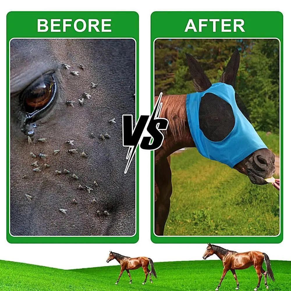 Mesh horse fly boots masks kit