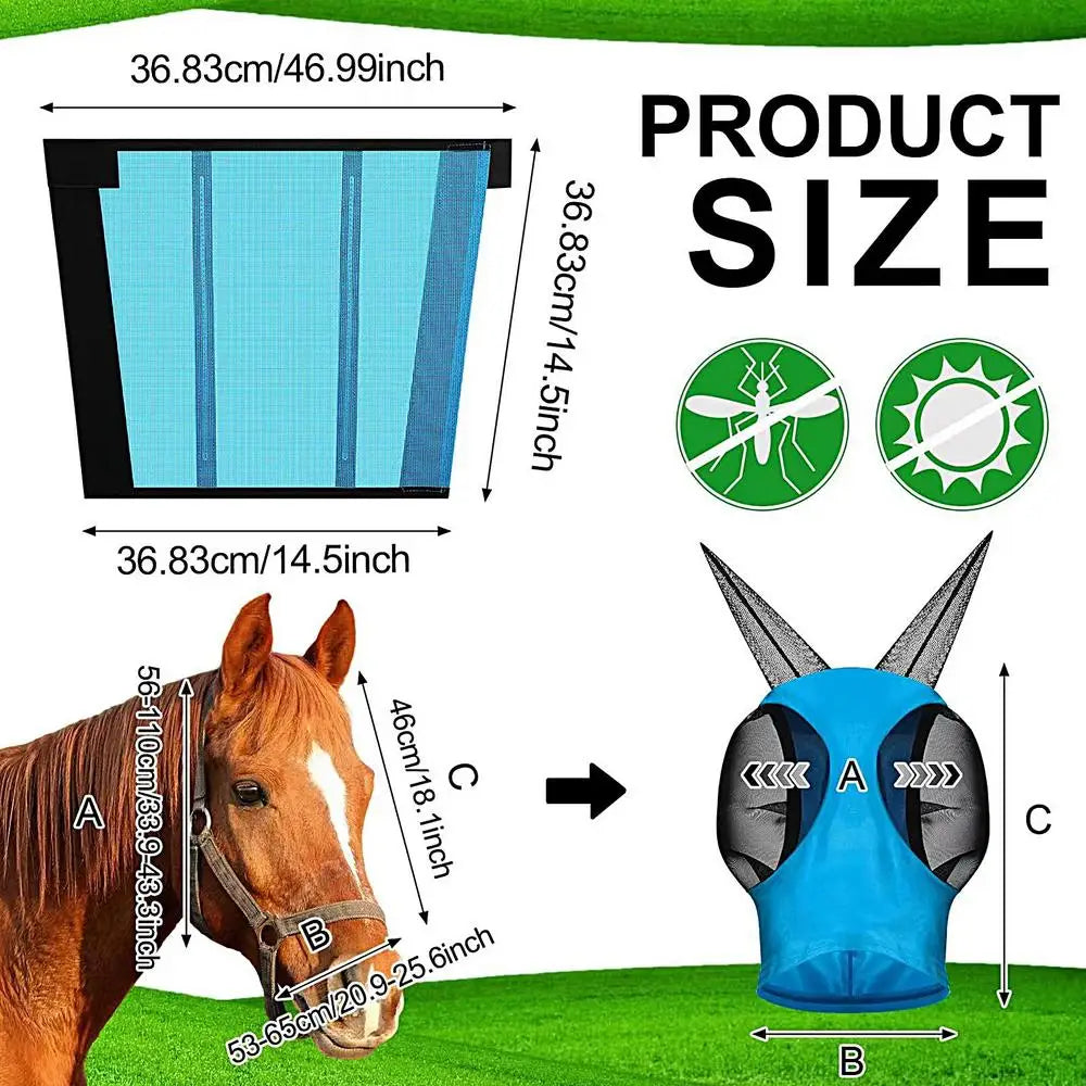 Mesh horse fly boots masks kit